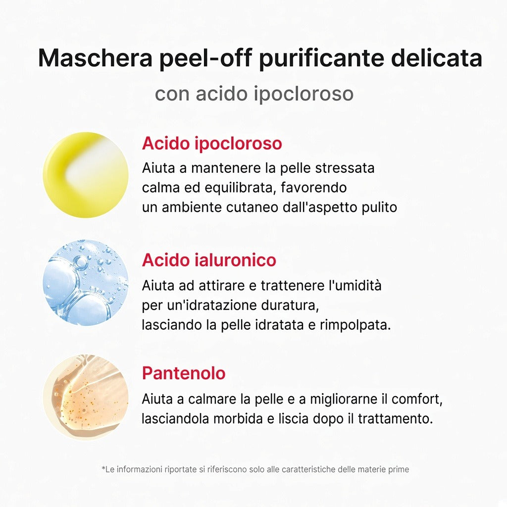 Maschera peeling all'Acido Ipocloroso