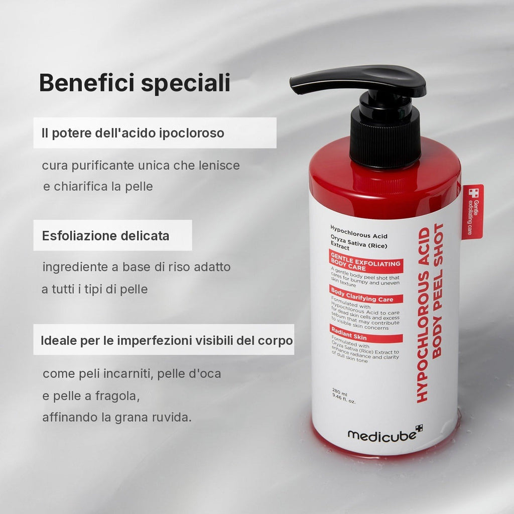 Body Peel Shot al Riso e Acido Ipocloroso