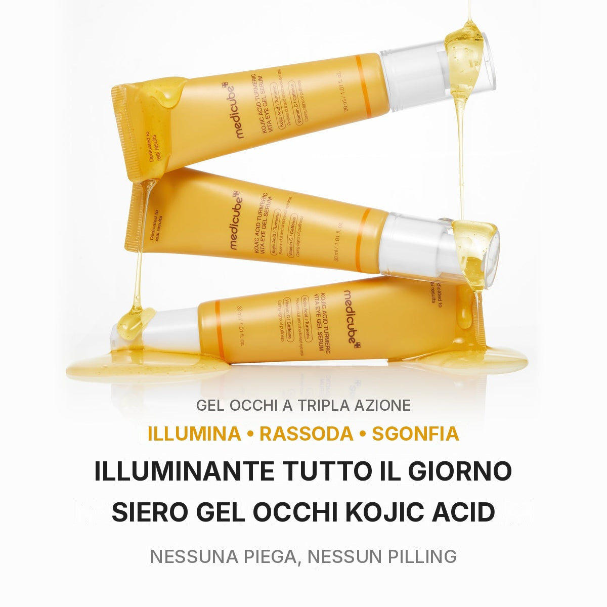 Siero gel contorno occhi Acido Cogico e Curcuma