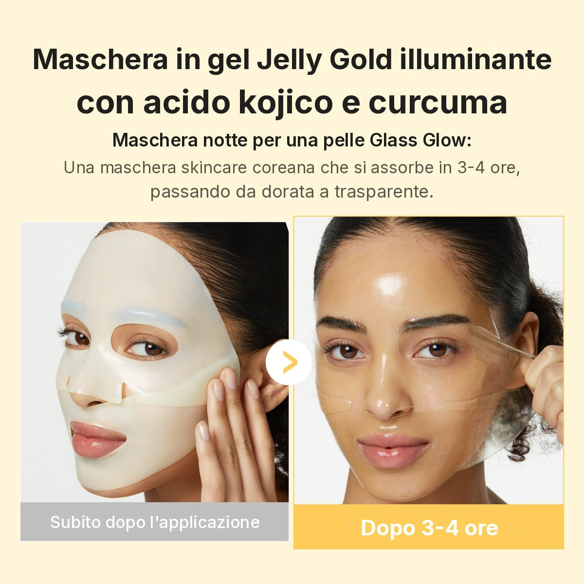 Maschera in gel Gold Jelly Acido Cogico e Curcuma