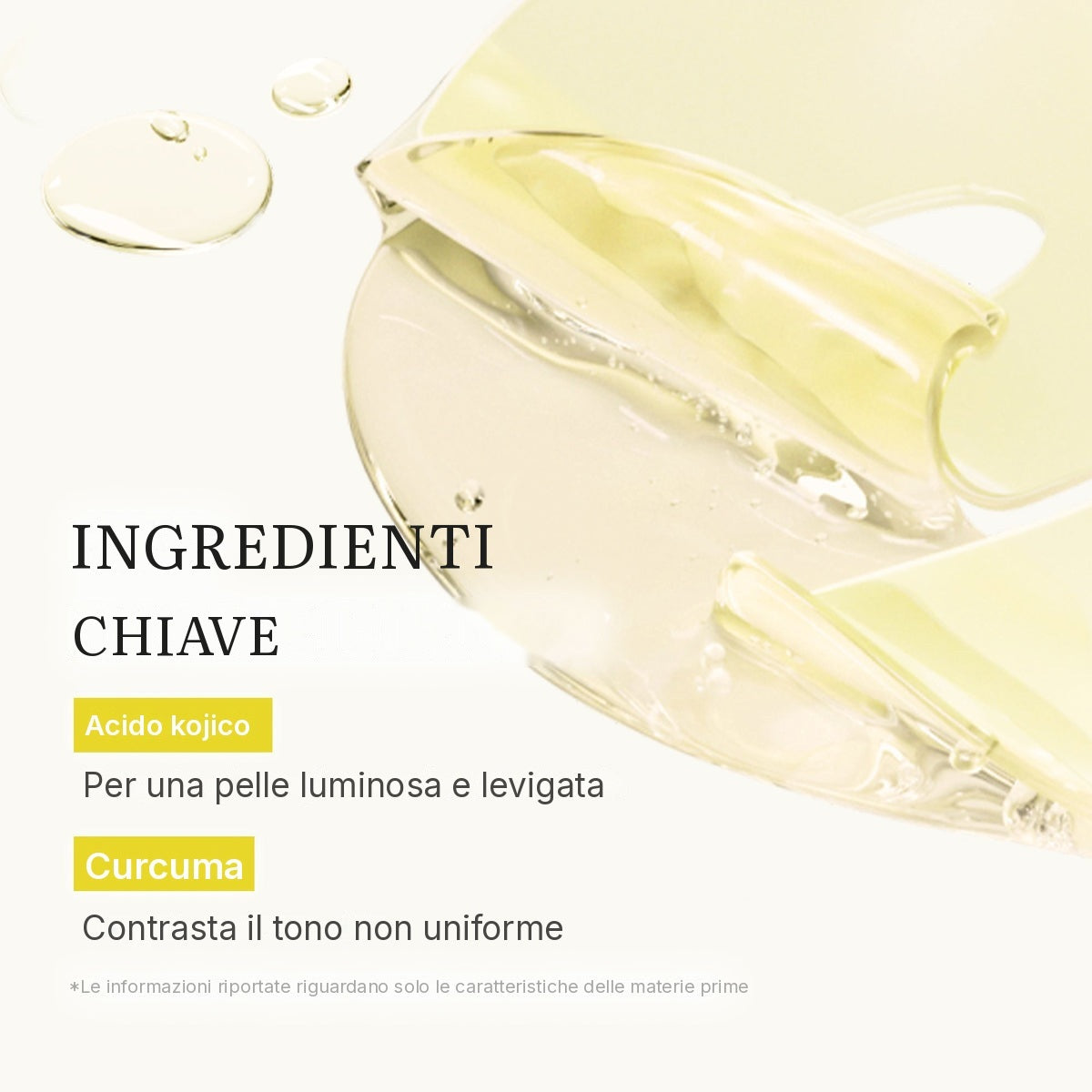 Maschera in gel Gold Jelly Acido Cogico e Curcuma