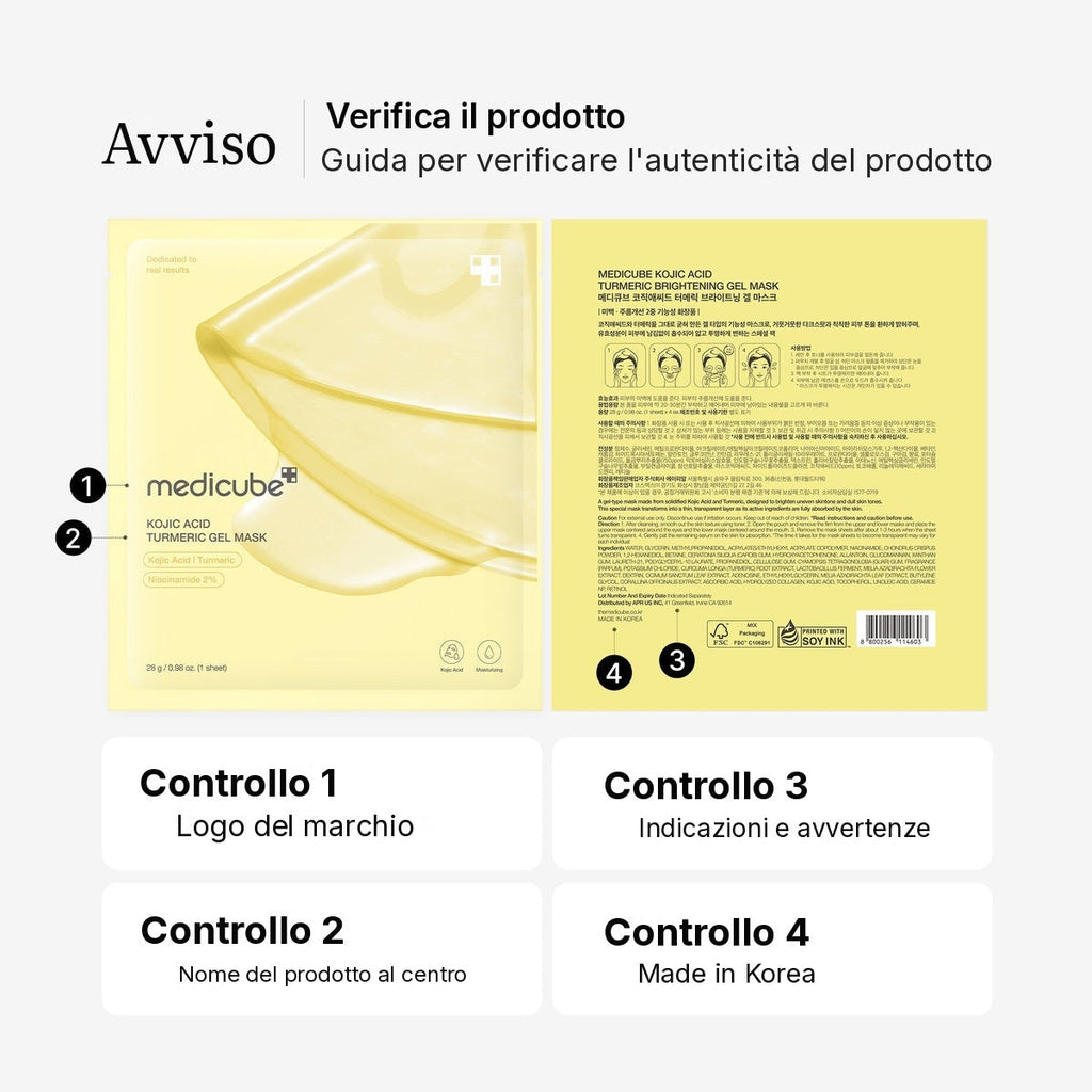 Maschera in gel Gold Jelly Acido Cogico e Curcuma