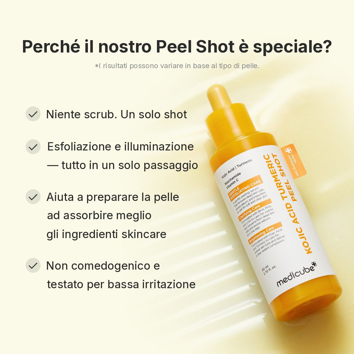Peel Shot Acido Cogico e Curcuma