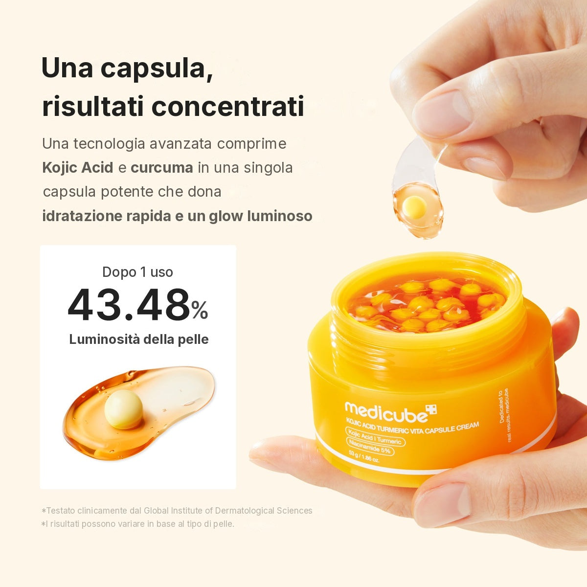 Crema in capsule Vita Acido Cogico e Curcuma