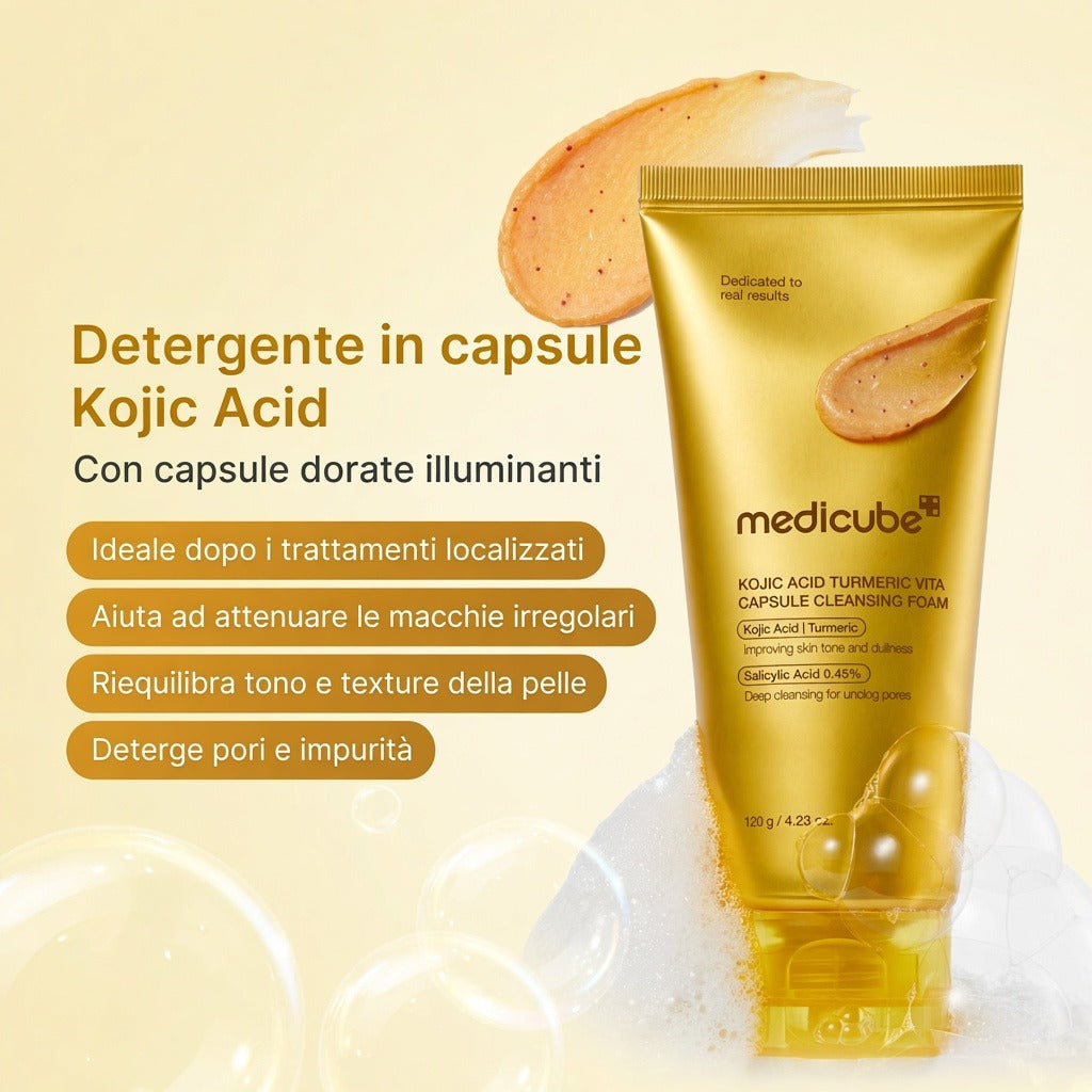 Schiuma detergente in capsule Vita Acido Cogico e Curcuma