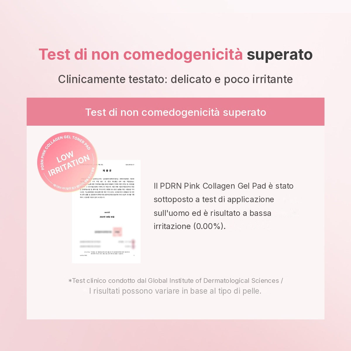 Dischetto tonico in gel PDRN Pink Collagen