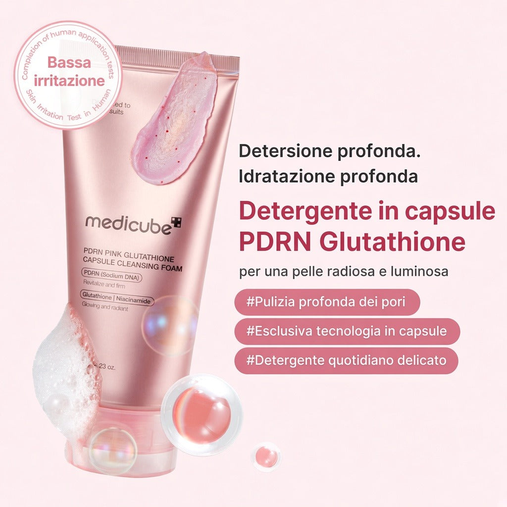 Schiuma detergente in capsule PDRN Pink Glutatione