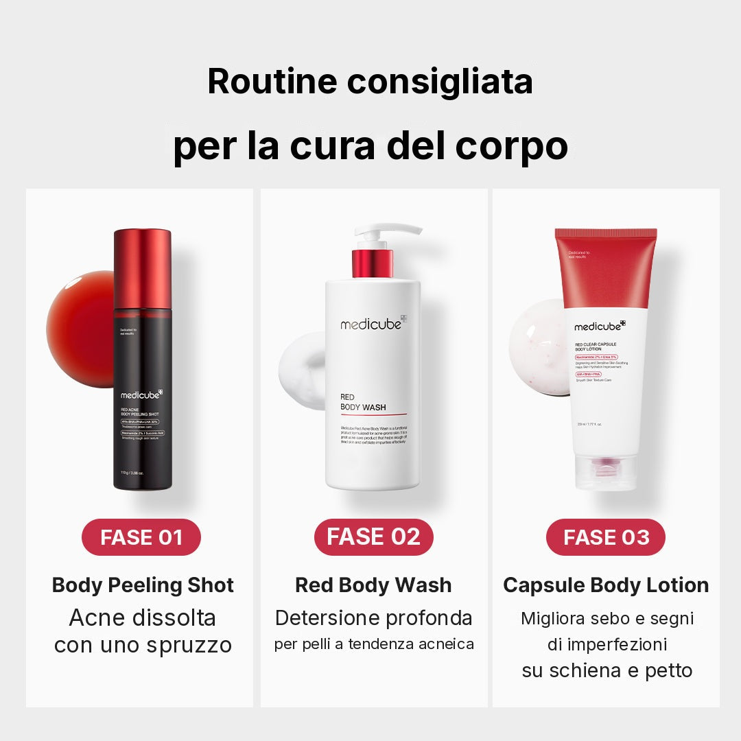 Detergente corpo Red Peeling Shot