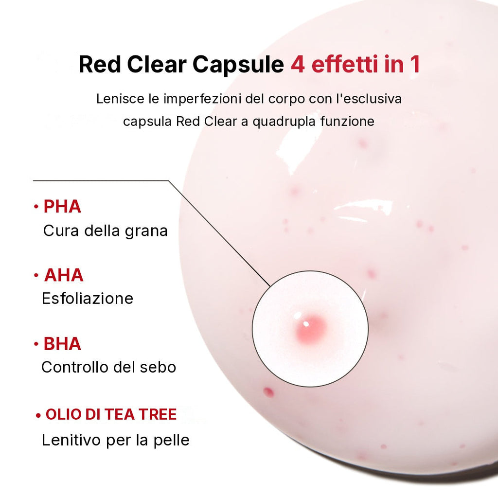 Lozione corpo in capsule Red Clear