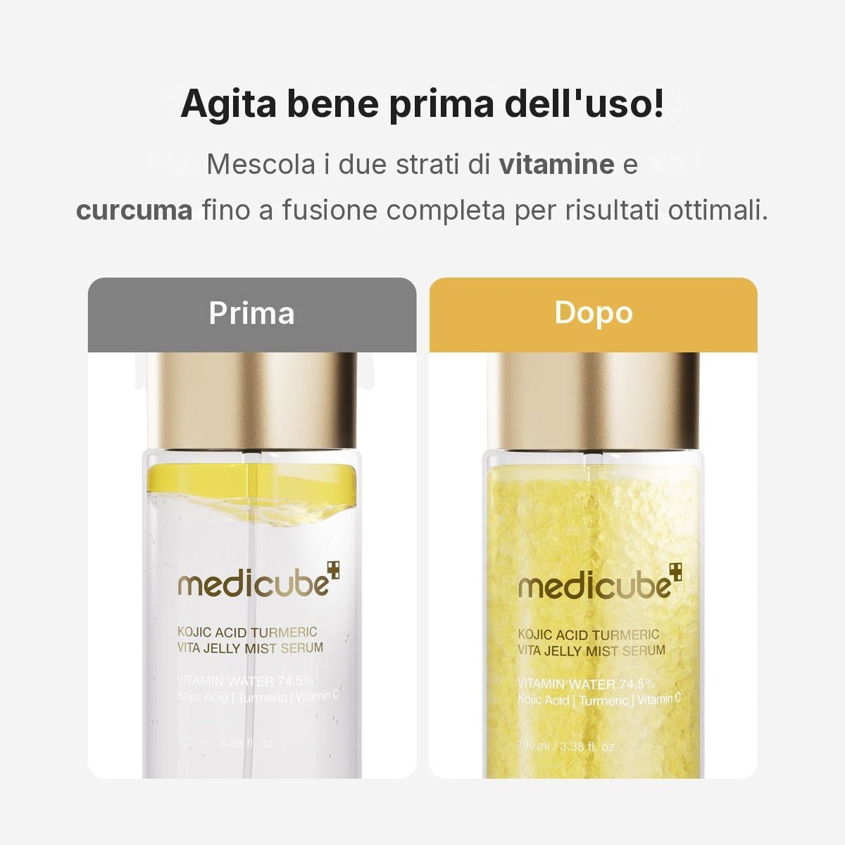 Siero spray Gold Jelly Vitamine Acido Cogico e Curcuma