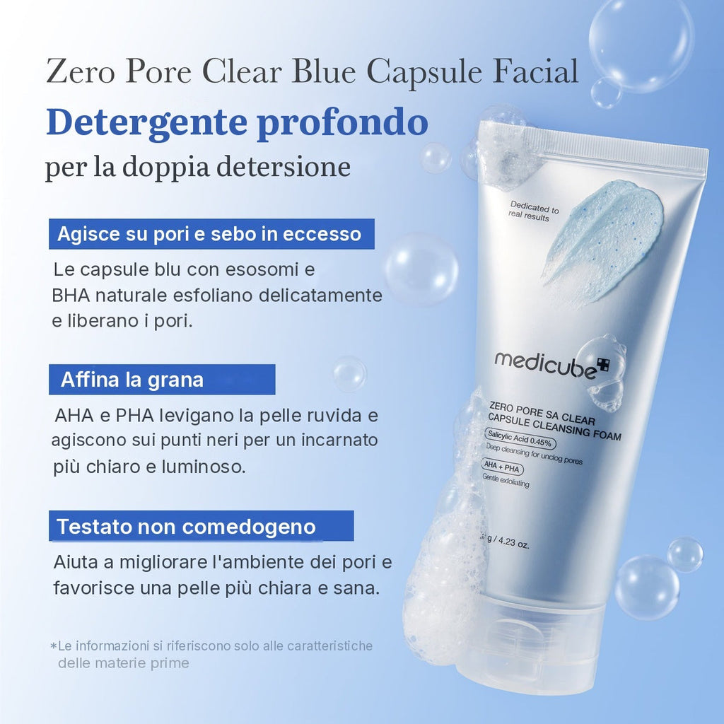 Schiuma detergente in capsule Zero Pore