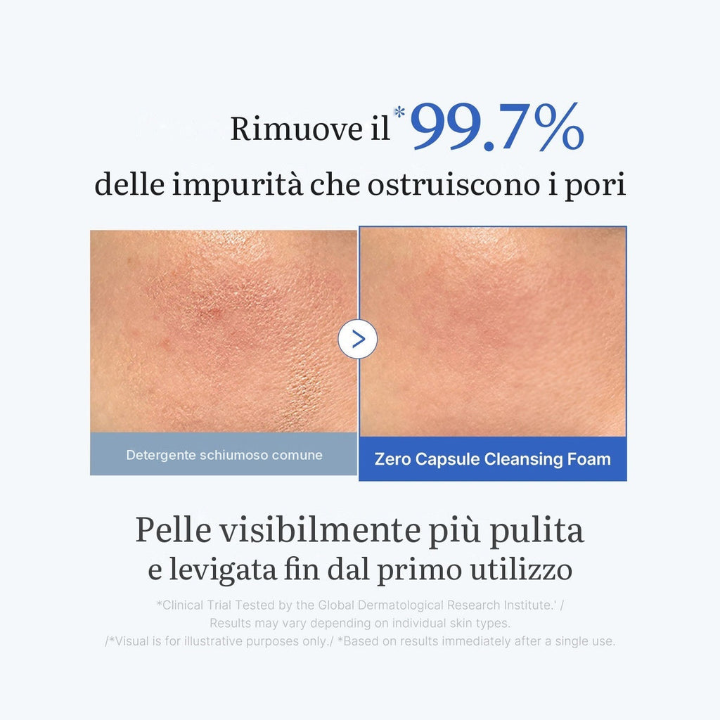 Schiuma detergente in capsule Zero Pore