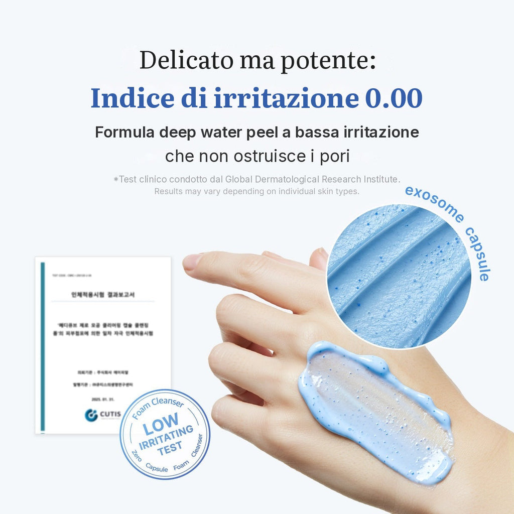 Schiuma detergente in capsule Zero Pore